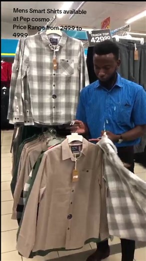 Men's smart shirts available at Pep Cosmo Price Range k249.90 To 499.90 sizes S,M,L,XL #viral_video
