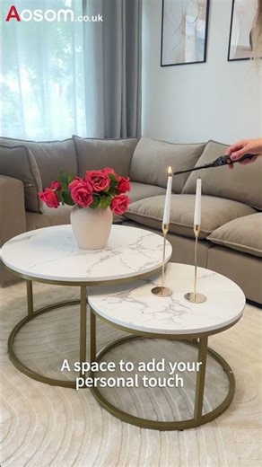 HOMCOM Coffee Table Set of 2