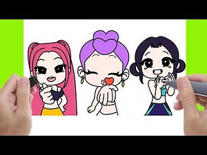 How to Draw Huntrix Rumi, Zoey & Mira Kpop Demon Hunters