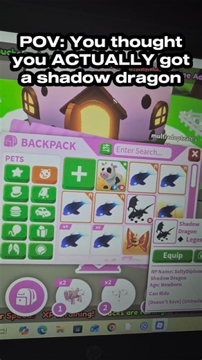FREE Shadow dragon in adopt me? || #adoptme #roblox #fyp #viral #blowup