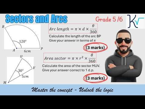 GCSE Maths - Arc length & Sector area (Visual guide to clear confusion!)