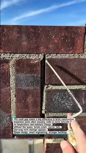 Brick Expansion Joints Prevent Cracks in Masonry Walls | #Masonry #Construction #Brickwork