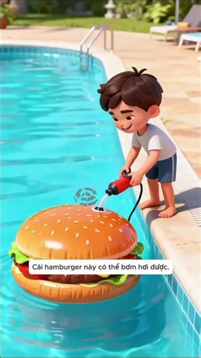 Giant Hamburger Pool Float