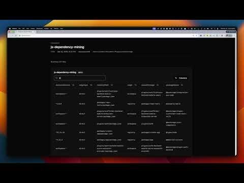 npx codemod js-dependency-mining
