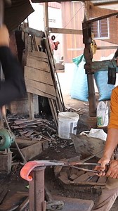 11K views · 56 reactions | he is trying to straighten the leaf spring steel to make a strong cleaver . | Kambrok craft | Facebook