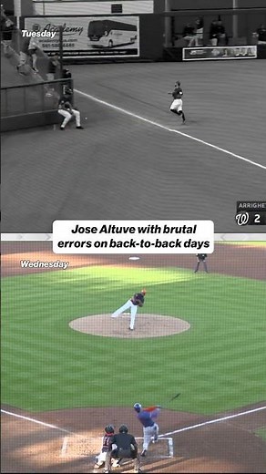 Jose Altuve has been struggling in left field #mlb #baseball #astros