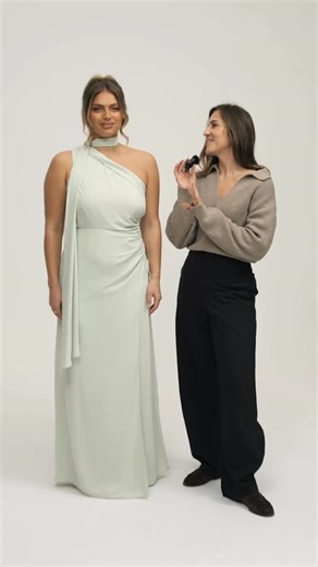 Meet our new Everlie dress, already our best-seller from our new Soft Chiffon. It comes in 4 beautiful colours: taupe, blush pink, powder blue and mint green✨ | Six Stories