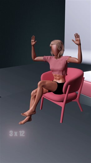 Lazy beginner ab workout from a chair