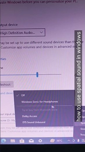 how to enable Spatial sound in windows