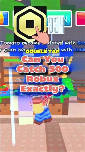 Can You Catch 500 Robux Exactly? 🎯💰 Roblox Grow a Garden #roblox #growgarden #hayleykayla