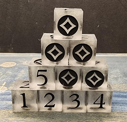 Mana Dice - 6 Handmade 16mm Sharp-edged D6 Dice Compatible With Mtg - Etsy