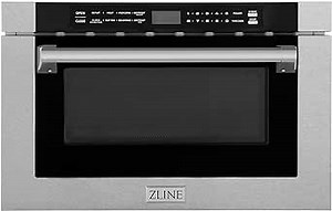 ZLINE 24 in. 1.2 cu. ft. Built-in Microwave Drawer with a Traditional Handle in Satin Stainless Steel (MWD-1-SS-H)