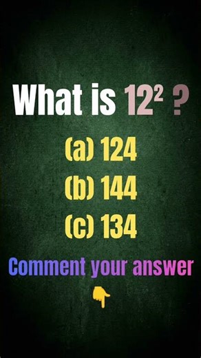 Simple But TRICKY 😱 | What Is 12²? 🧠🔥 #quiz #braintestsolution #maths