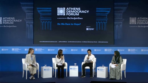 Recommendations from Teens ADF during the last Athens Democracy Forum: Panayiotis, member of the Greek Deputy Ombudswoman for Child Rights’, emphasizes the critical link between the climate crisis and democratic processes, highlighting the disparities it fuels between nations and its potential to provide a foothold for populist and authoritarian movements. Watch the full panel video here: https://www.youtube.com/watch?v=LiCiUnPdqs4&t=224s Learn more about Teens for Democracy, an initiative by th