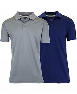 Galaxy By Harvic Men's Tag less Dry-Fit Moisture-Wicking Polo Shirt, Pack of 2 - Macy's