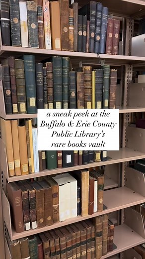 5.3K views · 180 reactions | ✨Join us for a behind-the-scenes look at the Buffalo & Erie County Public Library’s Rare Books vault! We’re one of only 25 public libraries in the United States with a rare book collection, and there are some REAL gems in here! ✨ | Buffalo & Erie County Public Library - Central Library | Facebook