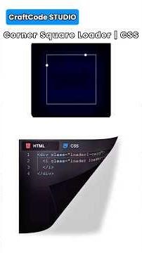 Corner Square Loader | CSS | CraftCode STUDIO #coding #craftcodestudio #frontend #webdevelopment
