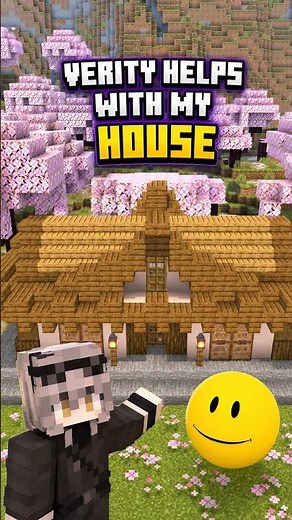 Verity helped me with my house?! Kinda!!! #minecraftverity #minecraft #verity