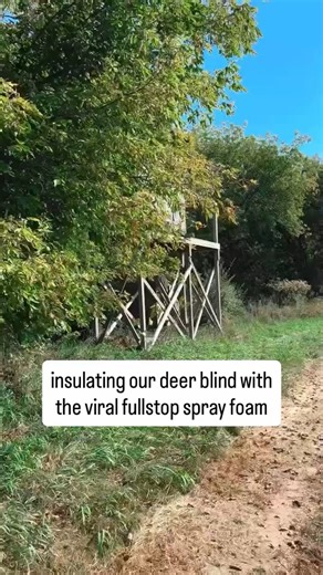 Old drafts? Not in this blind. Seal it tight with Fullstop Spray Foam 💪 #huntingseason2025 #deerblind #fullstopfoam #beestusa #sprayfoaminsulation #DIYInsulation #fullstopsprayfoam | Getbeest
