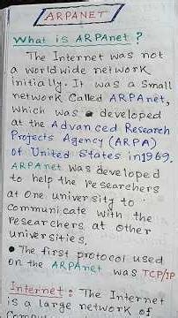 What is ARPAnet? Define Internet and WWW in Computer Network #shorts #networking #network #internet