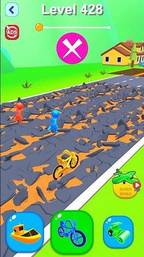 Shape shifting level 428😻🏃‍♂️🚲 #games