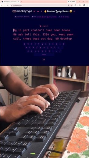 87 WPM Typing Speed #raushantypingmaster