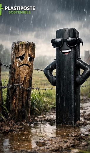 🌧️ Mientras unos se dañan con la lluvia… otros siguen firmes. ♻️ Plastiposte Sostenible: resistente al agua y de larga duración. 📲 Escríbenos para cotizar. #Plastiposte #Postes #Finca #Ganadería #Cercas