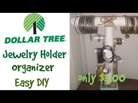 Dollar Tree Jewelry Organizer Holder Easy DIY/only $3 to make
