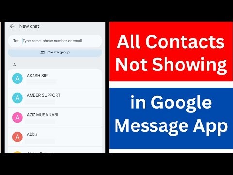 How to Fix All Contacts Not Showing Up in Google Messages App
