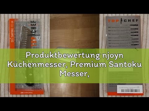 Produktbewertung njoyn Küchenmesser, Premium Santoku Messer, Fleischmesser mit 17,1 cm Klinge, Schar