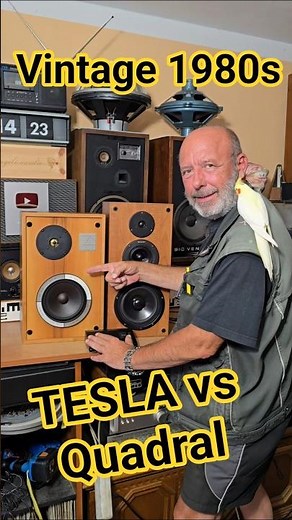 80s Vintage 2-Way TESLA BOOKSHELF SPEAKERS vs 3-Way Quadral SPEAKER Sound Comparison