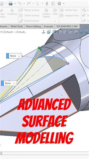 Advanced surface modelling in solidworks #shorts #ytshorts #solidworks #malviyacadsolution