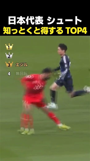 日本代表 シュート 知っとくと得する TOP4