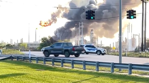 Large oil refinery explosion near Texas coast forces residents to shelter in place