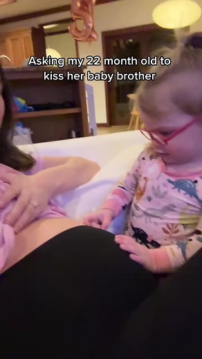 153K views · 2.9K reactions | Think She Is Excited To Meet Her Brother 若浪 #toddler #reaction #kiss #pregnancy #pregnantlife #reels | The Herberts | Facebook
