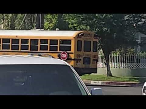 LAUSD 2018 IC CE Propane #8125u passing by