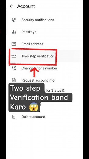Two Step Verification Kaise Band Kare 🔐 | How To Turn Off Two Step Verification #shorts #mobile