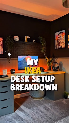 Zach 🇬🇧 | Desk setups & Interiors on Instagram: "Breaking down my IKEA desk setup. ✨ Save this for inspo, or send it to someone who needs a desk upgrade 😤🔥 #IkeaDeskSetup #DeskSetupInspo #HomeOfficeGoals #SetupBreakdown #WorkspaceInspo #MinimalDeskSetup #IkeaHacks #WorkFromHomeSetup #DeskGlowUp #AestheticWorkspace #BudgetSetup #DeskTour —— IKEA desk setup, IKEA workspace, desk setup ideas, home office inspiration, minimalist setup, budget desk setup, IKEA hacks, aesthetic desk setup, product