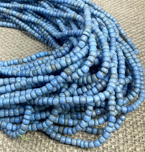 Antique Periwinkle Blue Venetian Glass Maasai Beads: 20" Strand for Jewelry Making - Etsy