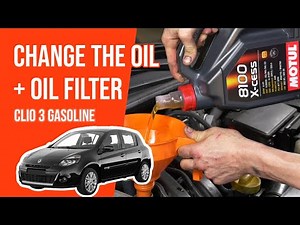 Change the oil and the oil filter Clio mk3 1.4 16V🛢