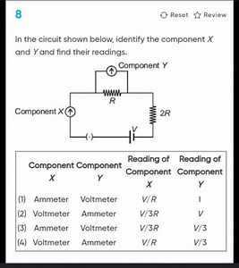 8ResetReviewIn the circuit shown below, identify the compon... | Filo