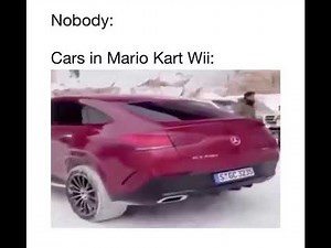Cars in Mario Kart Wii meme