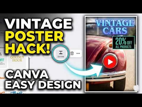 Create a Vintage Car Ad in Seconds! {Canva Tutorial}