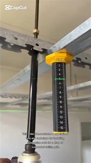 specialized tool and technique for installing suspension rods for a drop