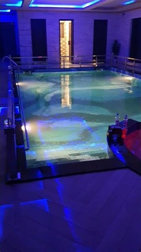 Luxury Indoor Swimming Pool Tour | Stunning Blue Light Night View 😍 | Dream House Pool
