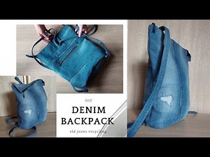 How to make a backpack out of old jeans and a shirt/DIY Denim Backpack/Backpack sewing tutoria