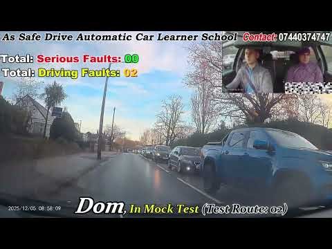 Mock Test (Dom) As Safe Drive Automatic Car Learner School