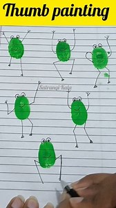 852K views · 1.9K reactions | Amazing Thumb painting idea Fun activities ideas #fbpost2025シ #reelsviralシ #fbreels #satrangikala #fun #art #kids #drawing #activities | Satrangi Kala | Facebook