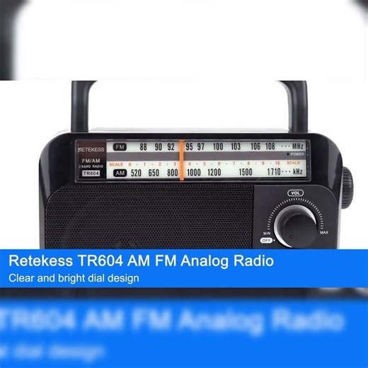 Retekess TR604 AM FM Radio Portable Transistor Analog Radio