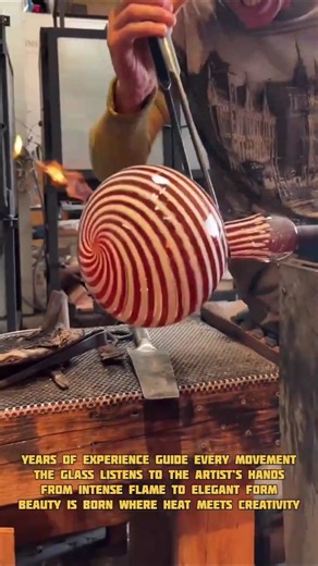 The Art of Hand Blown Glass Mesmerizing Striped Glass Creation